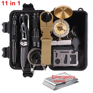 Survival Gear 12-In-1- Outdoor Emergency Survival Tool